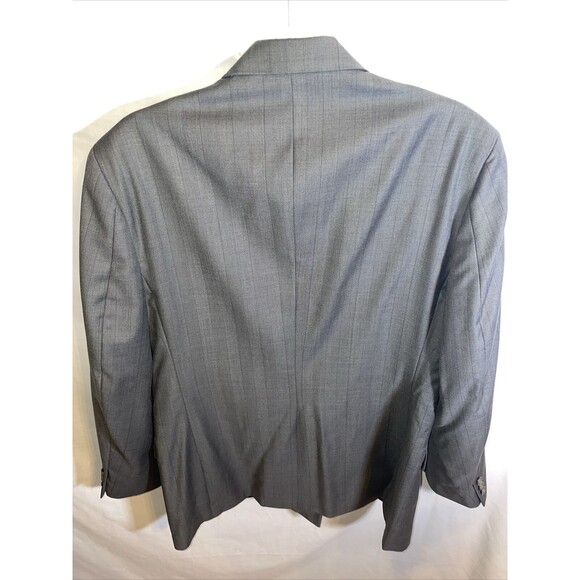 Haggar Imperial Suit Jacket Men’s Size 40R Gray 6 Button Double Breasted - Picture 8 of 12